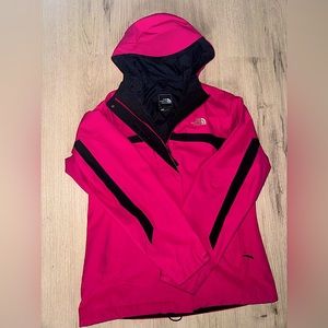The North Face Rain Jacket. Pink, size medium.